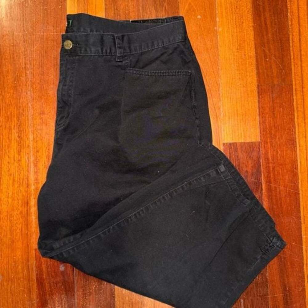 Lauren Ralph Lauren Black Cotton Mid-Calf Cropped Capri Pants Size 18W
